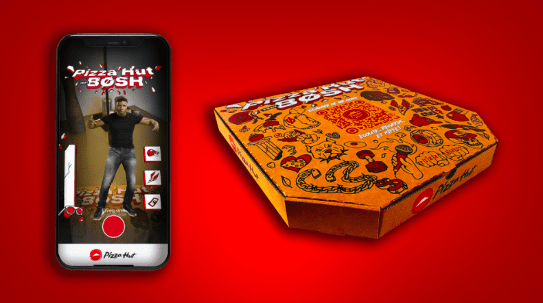 niantic-augmented reality - WebAR - Rapper - Pizza Hut - （ナイアンティック-オーグメンテッドリアリティ-ウェブア-）。