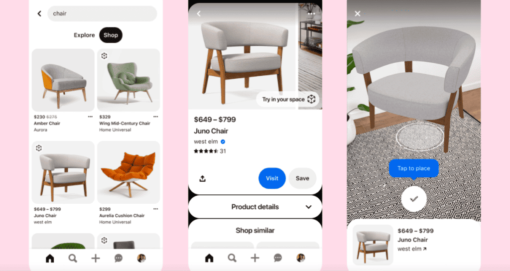 Pinterest - augmented reality - sociale netwerken