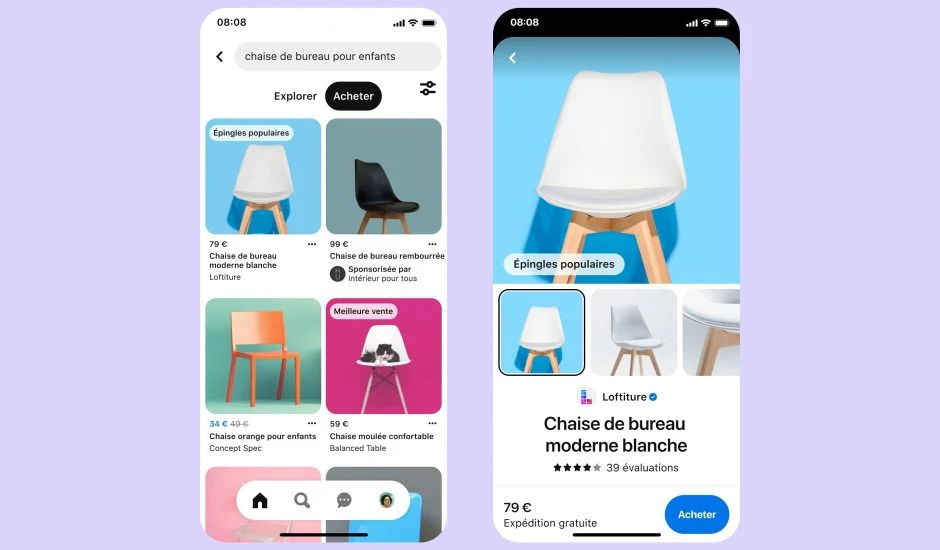 Pinterest - shop - internet - reseaux sociaux