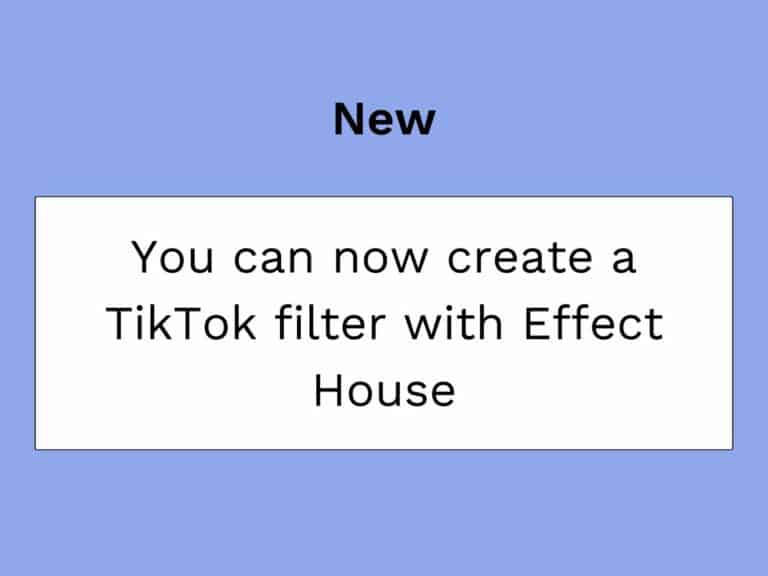 create a TikTok filter with Effect House