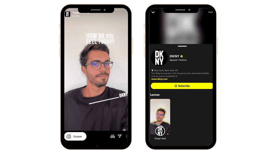 dkny Instagram- und Snapchat-Filter