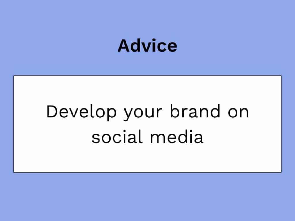develop brand on social media article
