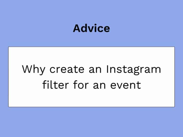 maak een instagram filter voor een evenement