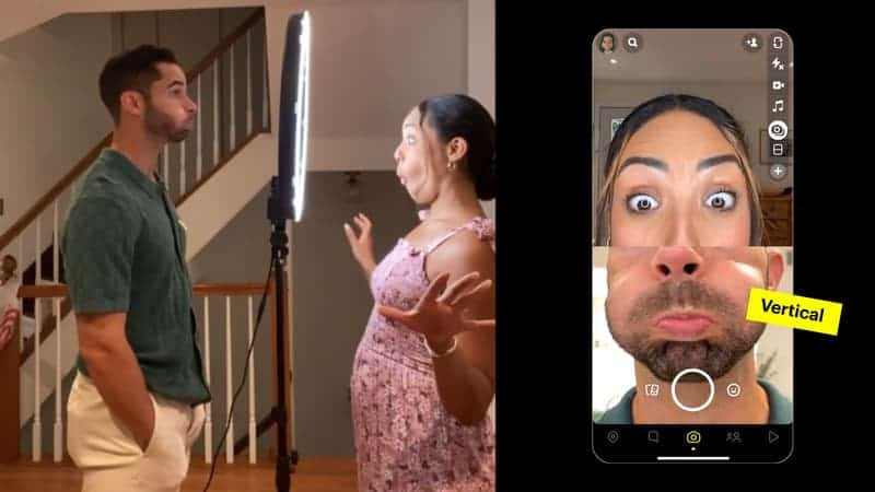 new snapchat feature - dual camera