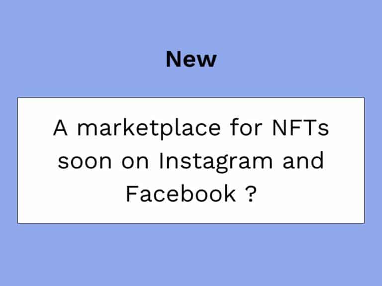 marketplace pour NFT sur instagram et facebook
