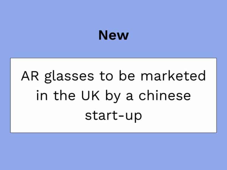 óculos de realidade aumentada por uma empresa chinesa