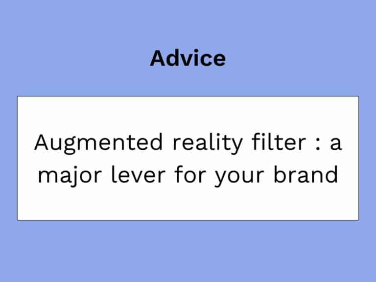 augmented reality filter as a lever for brands