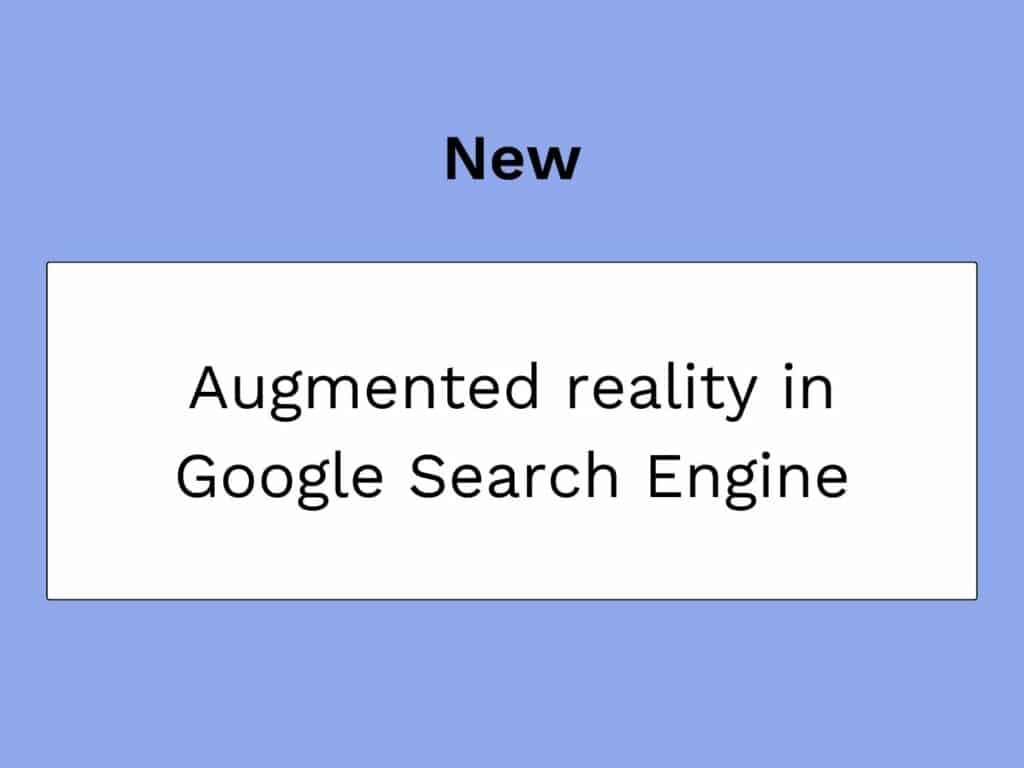 realite augmentee et google search engine