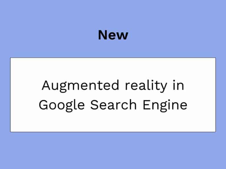 augmented reality and google search engine
