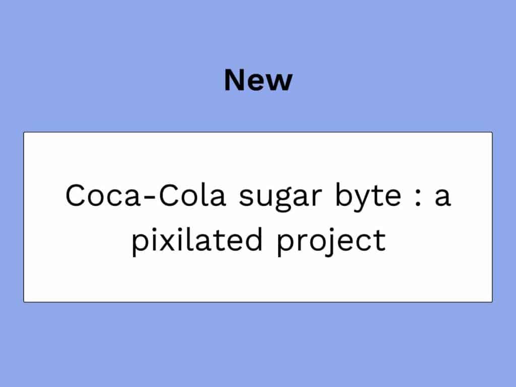 coca cola sugar byte