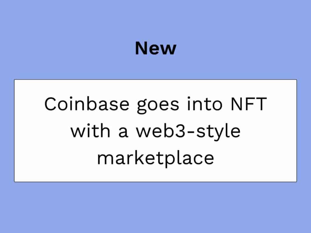 coinbase in NFT's