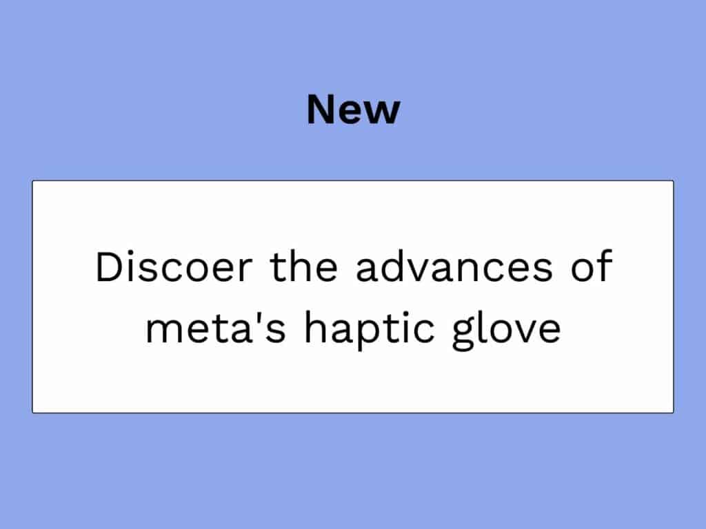 meta haptic glove