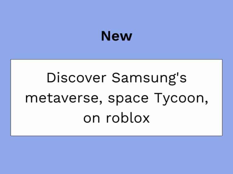 Samsung metaverse roblox
