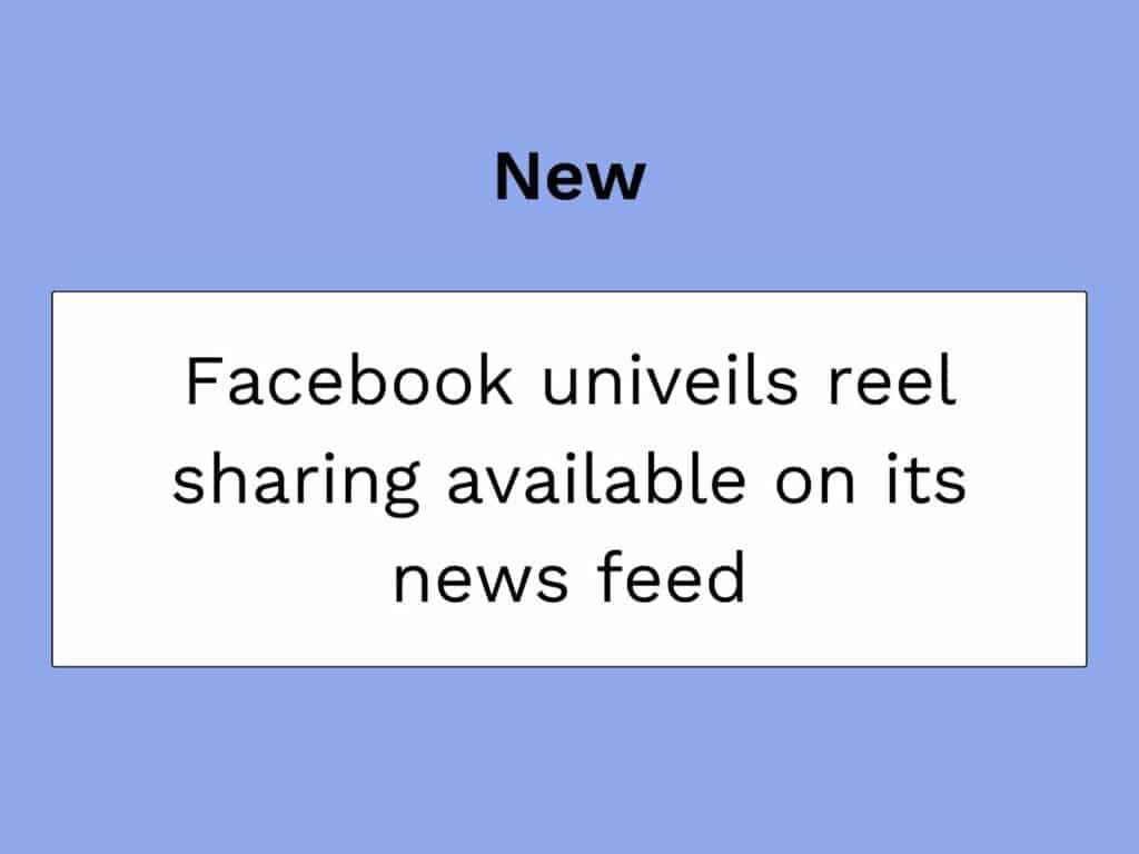 facebook reel