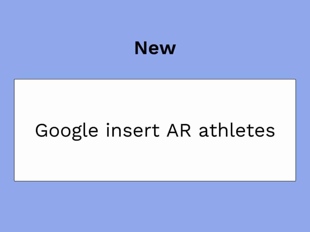 google insert les athletes en realite augmentee