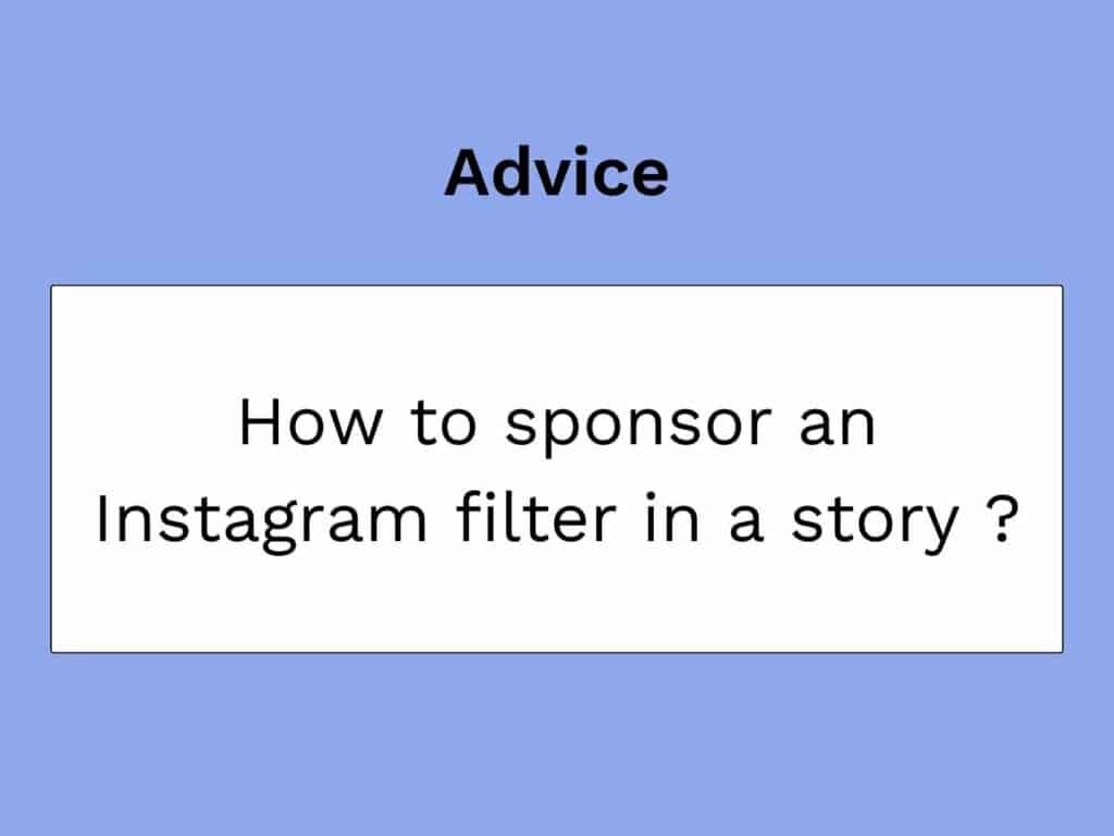 sponsorizează un filtru instagram