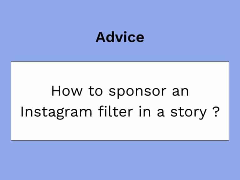 sponsoriser un filtre instagram