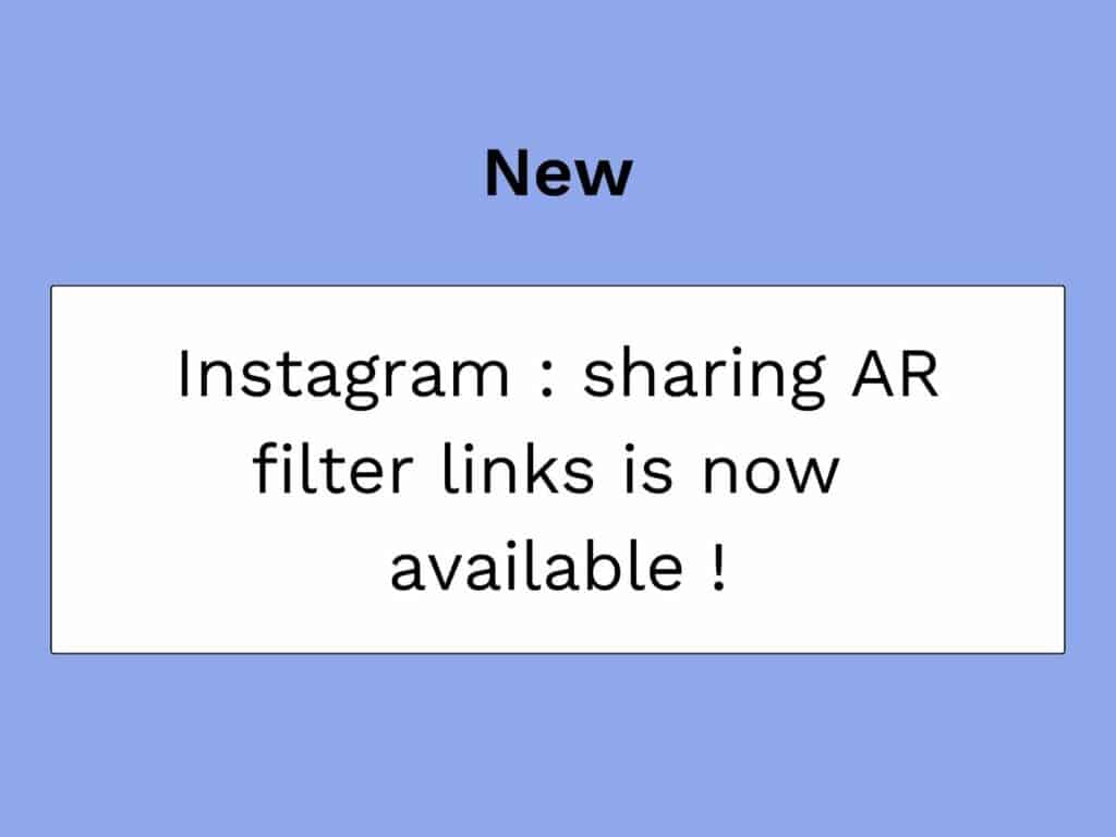 partager et trouver un lien filtre instagram