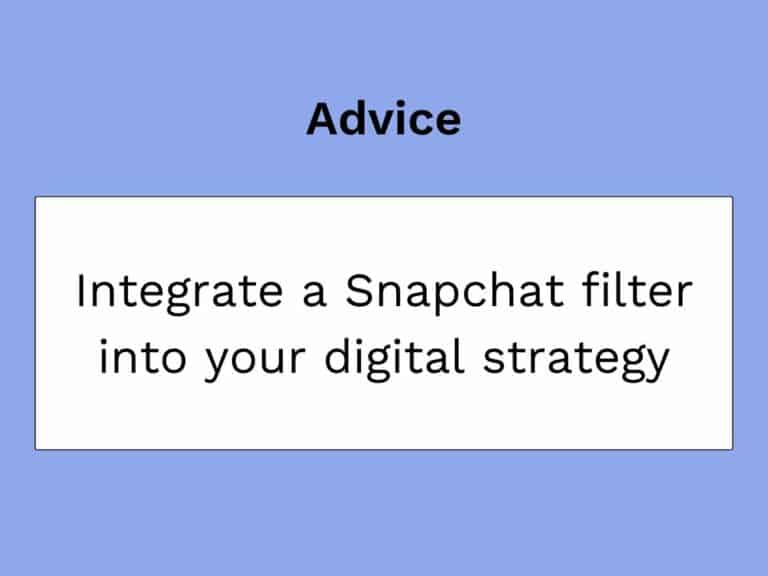 snapchat filter voor digitale strategie