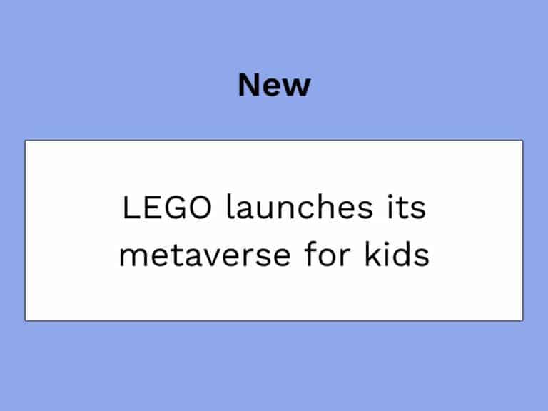Lego-lance-metavers pentru copii
