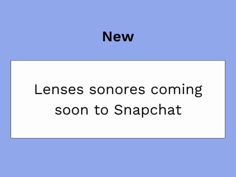 lentes de sonido en snapchat