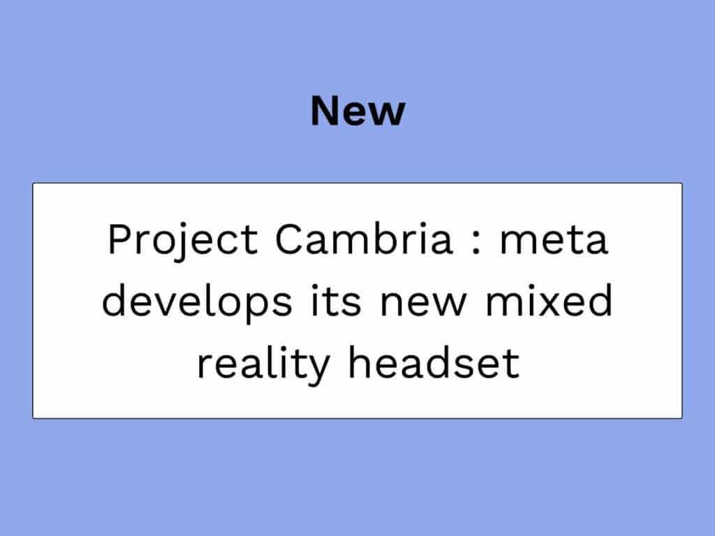 Proiectul Cambria meta