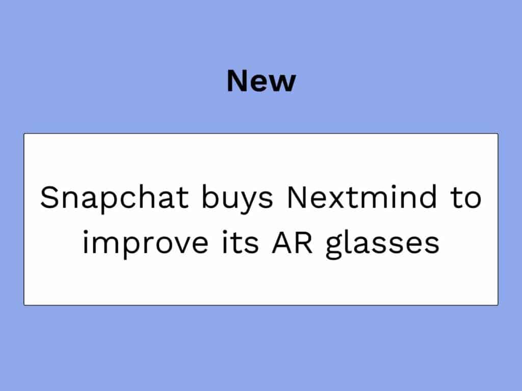 Snapchat et la realite augmentee pour des lunettes AR