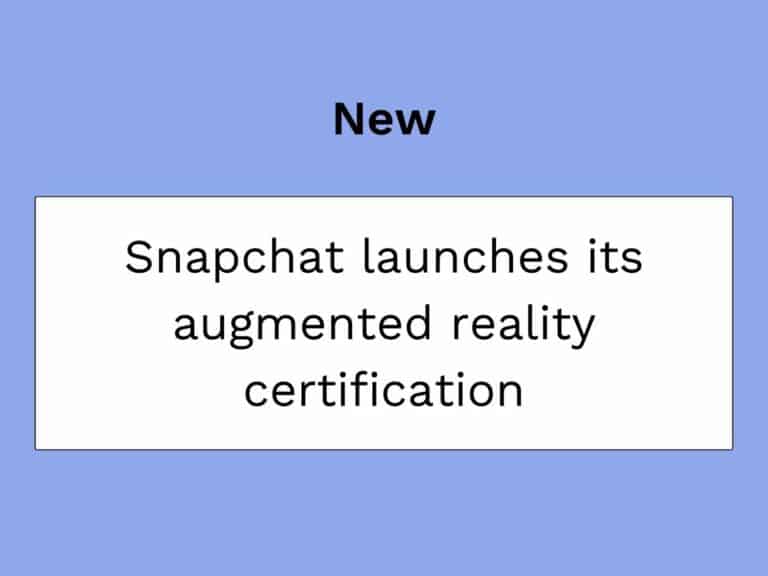 snapchat et la certification pour la realite augmentee