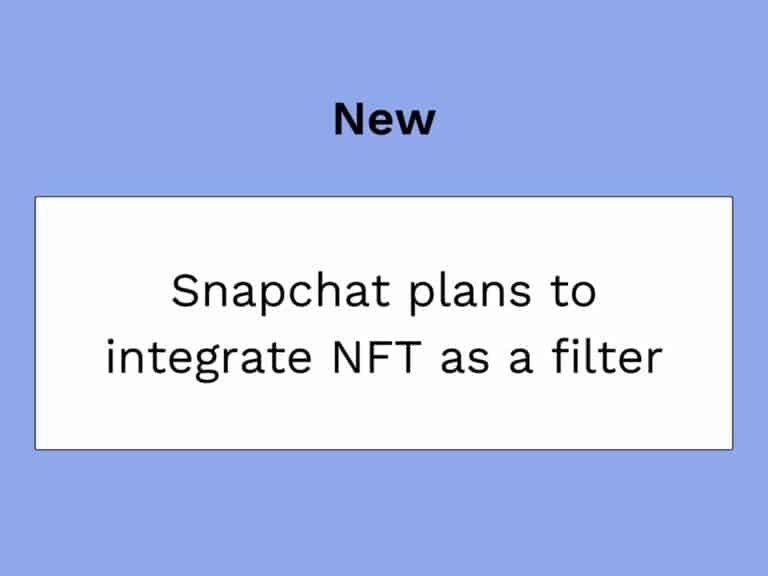 NFT no filtro de realidade aumentada