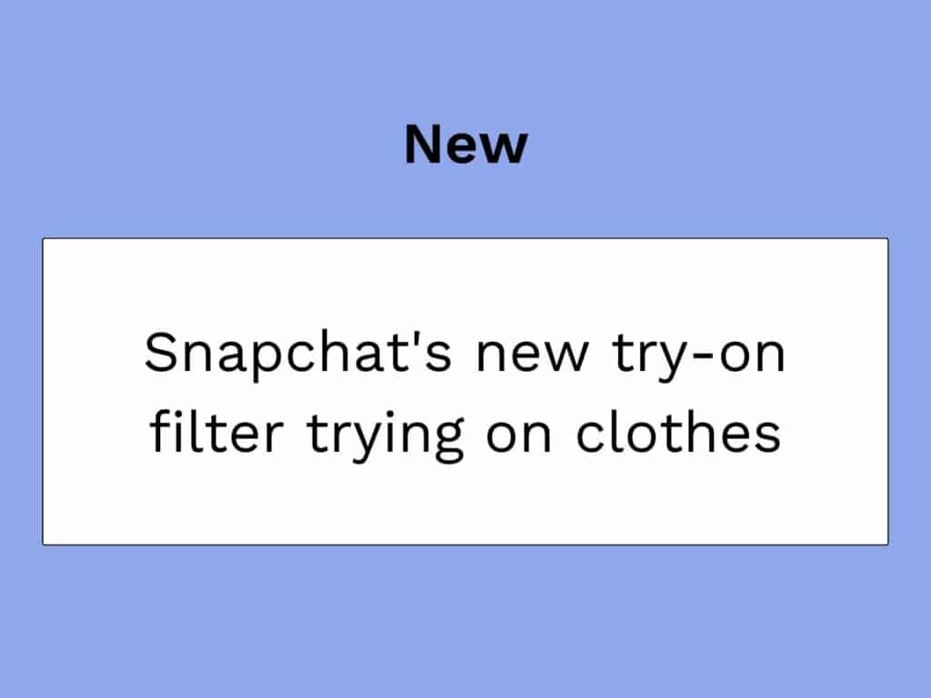 filtro snapchat para experimentar