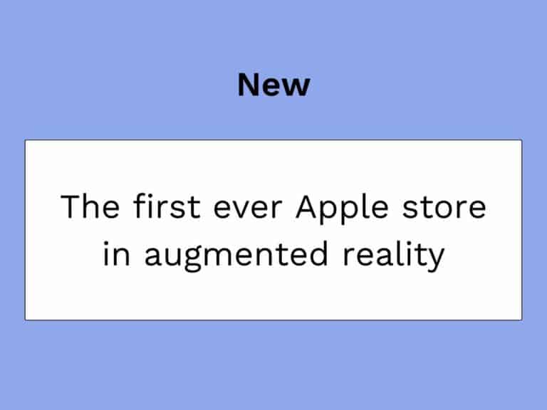 de apple winkel in augmented reality