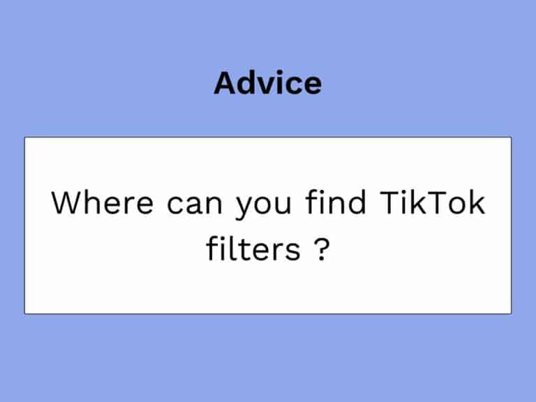 trovare i filtri tiktok