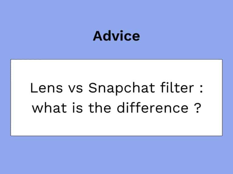 snapchat filter vs lens