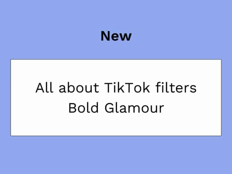 TikTok Bold Glamour raamsticker