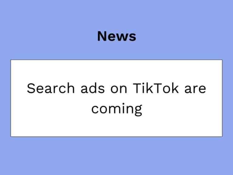 article on search ads on tiktok coming soon