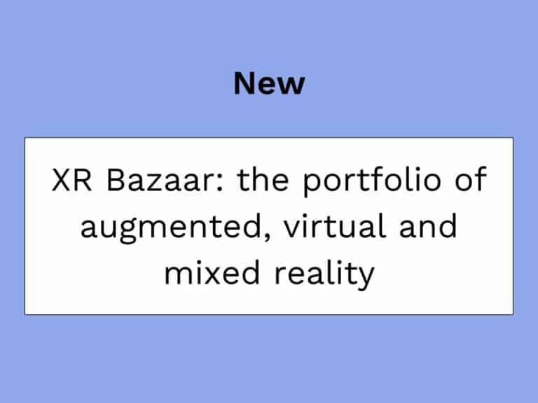 Bazar XR de realidad virtual y mixta aumentada