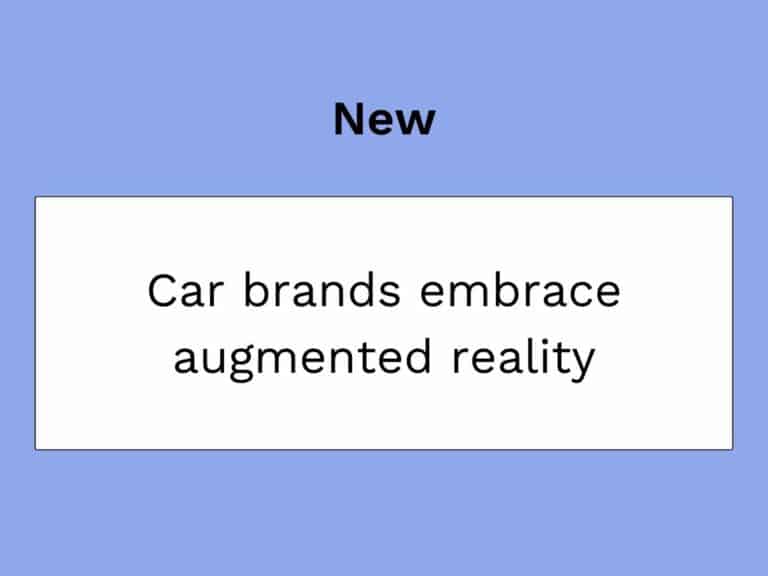 realitate augmentată pentru mașini