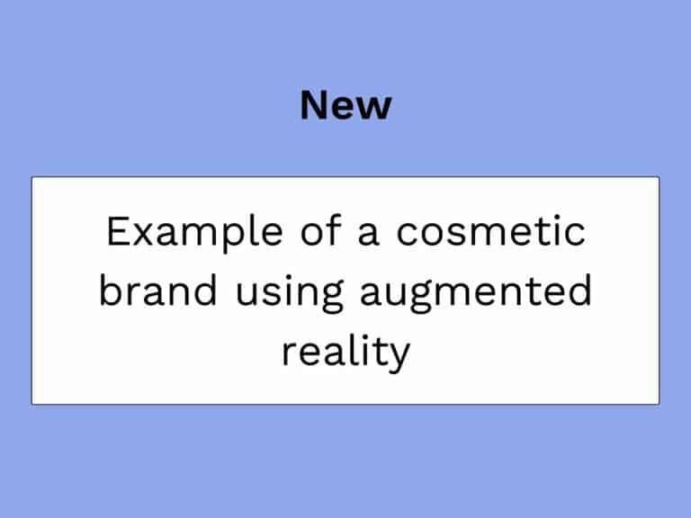 拡張現実を利用した化粧品ブランド