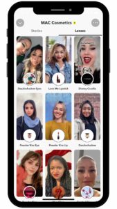 MAC Cosmetics augmented reality filter
