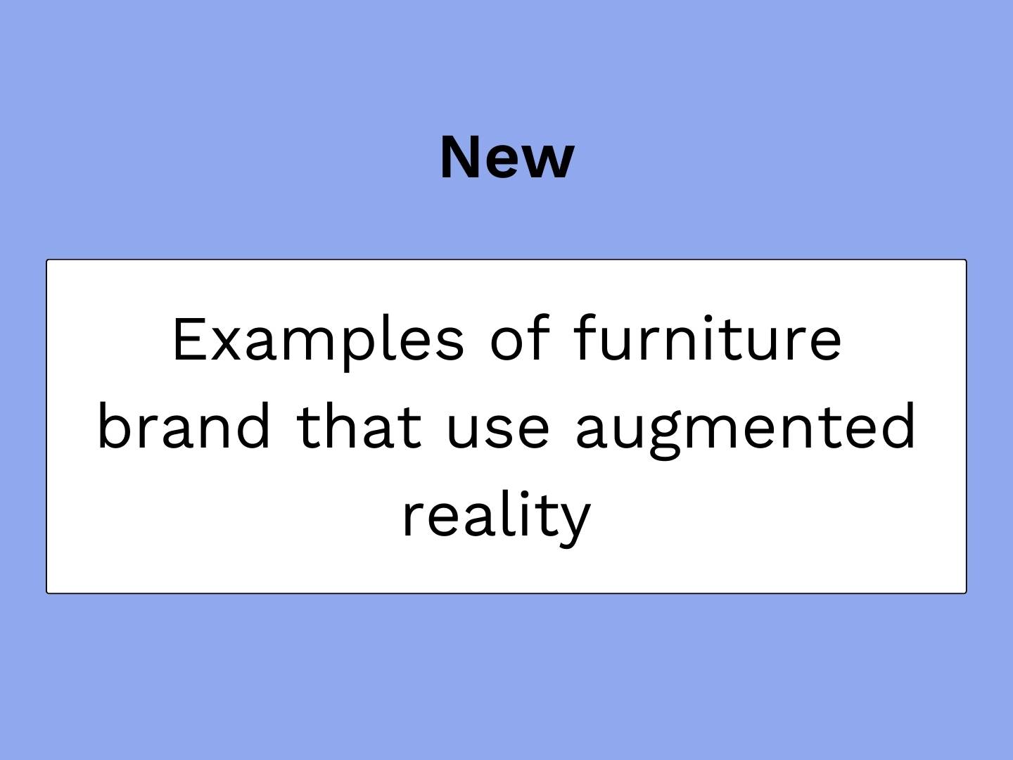 拡張現実を利用した家具ブランドに関するヴィネット・ブログ記事