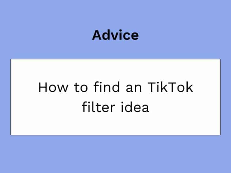 encontrar una idea para un filtro tiktok