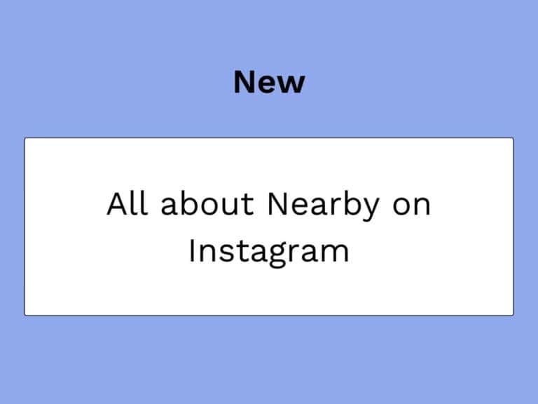 entrada de blog en miniatura sobre Nearby en Instagram