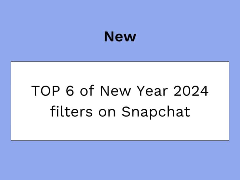 6 filtres pour le nouvel an sur Snapchat