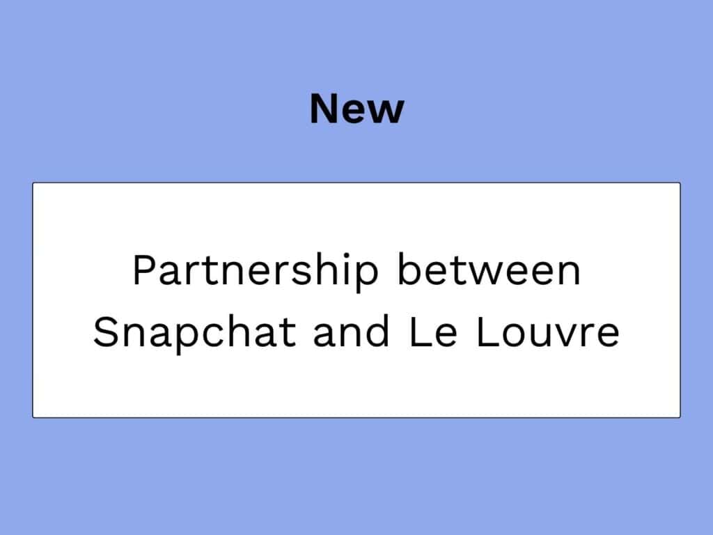 publicação em miniatura no blogue sobre a parceria entre o Snapchat e o Louvre
