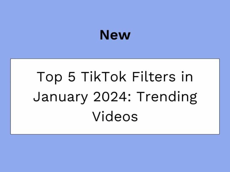 Top 5 tiktok filters januari 2024
