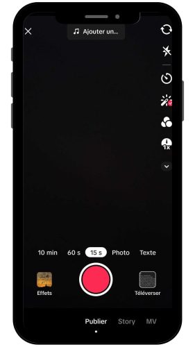 paso 1 para crear un filtro TikTok en la aplicación móvil