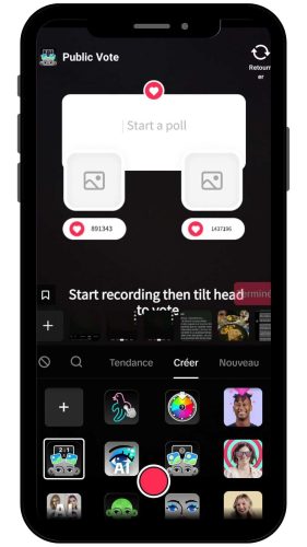 step 3 to create a TikTok filter on the mobile application