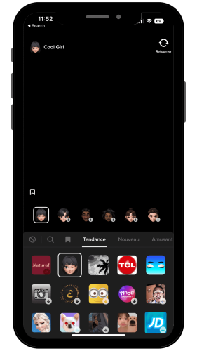 trouver un filtre tiktok premiere façon