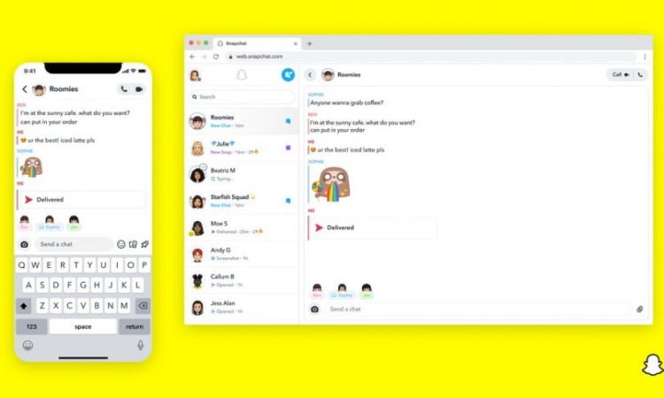 snapchat-version-web-on-computer