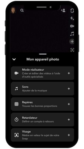 utiliser un filtre snapchat sur spotlight étape 2